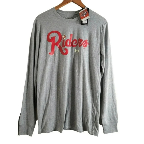 Under Armour  Men's Crew Neck long Sleeve Riders T-Shirt Breathable White Size M - Picture 1 of 9